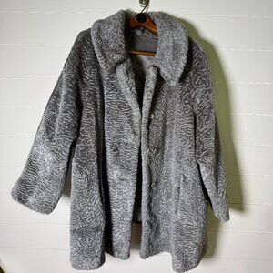 Komitor Textured Union Tag Vintage Coat Gray